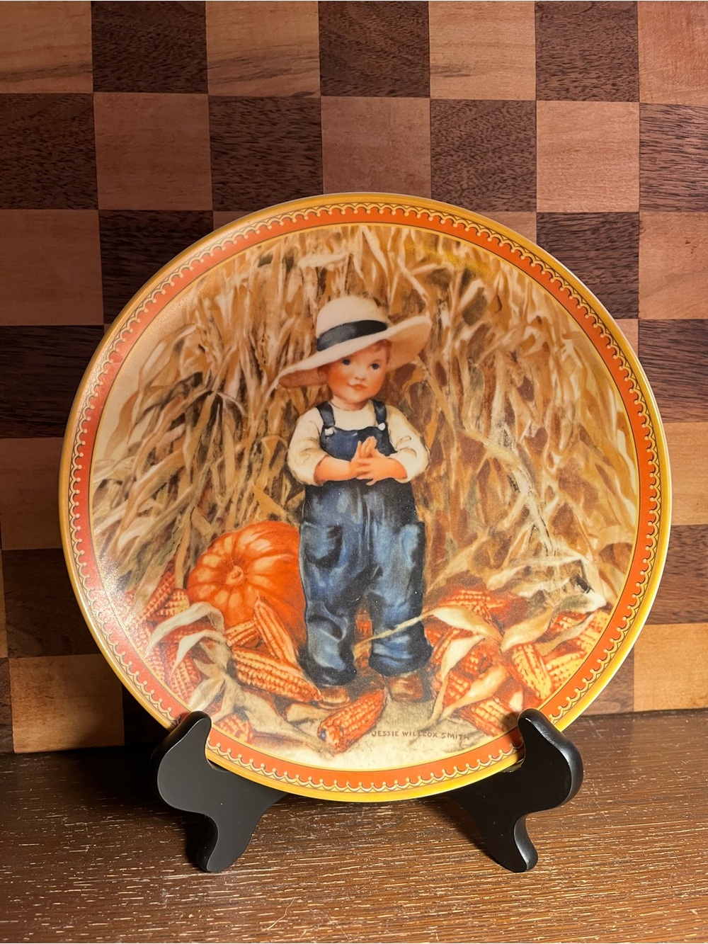 Edwin M Knowles Thanksgiving Decorative Plate A1014
